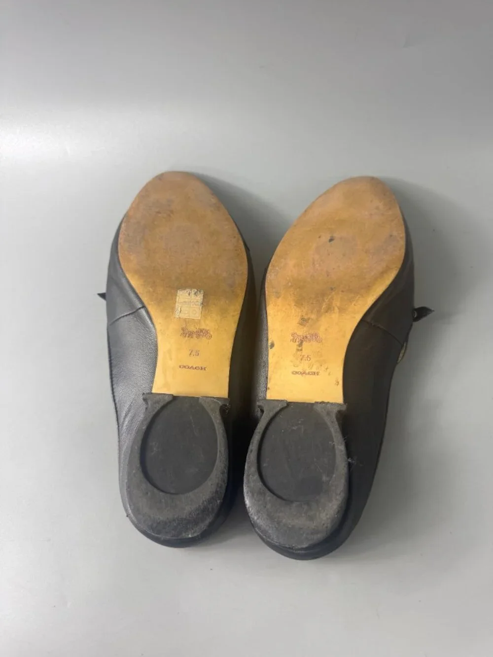 Authentic Coach Irene Black Leather Mule, Size 7.5 B